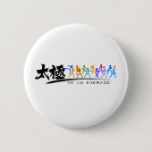 Tai Chi kung fu(功夫) Ronde Button 5,7 Cm (Voorkant)