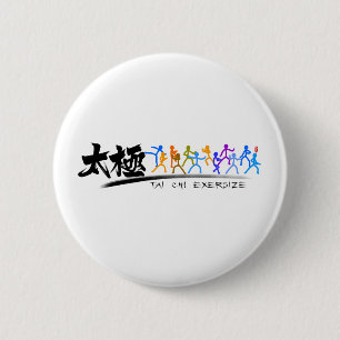 Tai Chi kung fu(功夫) Ronde Button 5,7 Cm