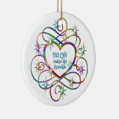 Tai Chi maakt het leven vrij Keramisch Ornament (Rechts)