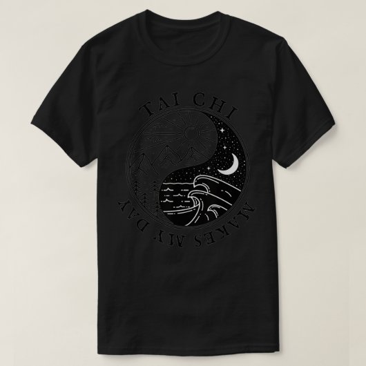 Tai Chi maakt mijn dag Retro 80 jaar Yin Yang Ba T-shirt (Design voorkant)