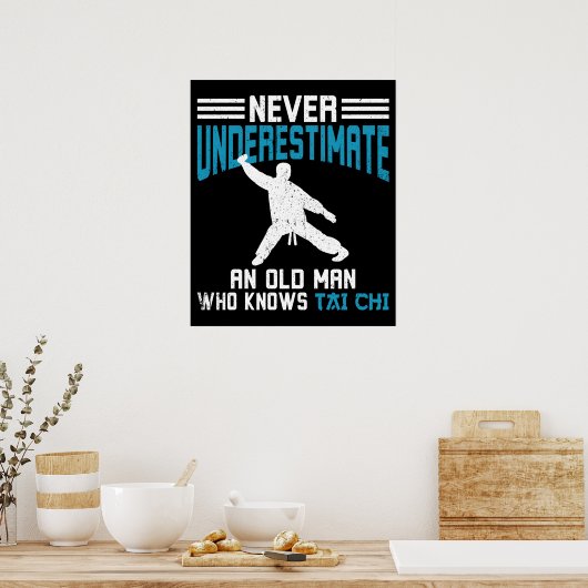 Tai Chi Old Man Tai Chi Training Poster (Keuken)