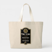 Tai Chi Practitioner Gift Grote Tote Bag (Achterkant)