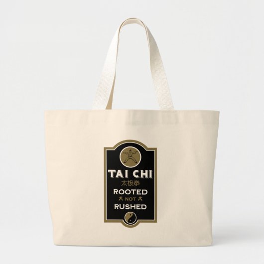 Tai Chi Practitioner Gift Grote Tote Bag (Voorkant)