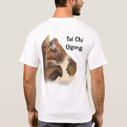 Tai Chi Qigong Beer White T-shirt (Achterkant)