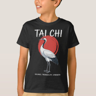 Tai Chi Qigong Kraan Martial Arts Yoga Meditatie T-shirt