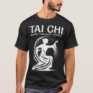 Tai Chi Qigong Kraan Martial Arts Yoga Meditatie T-shirt