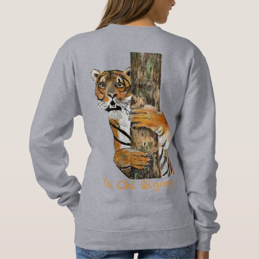 Tai Chi Qigong Tiger Iconic Insight PaintingDesign Trui (Achterkant)
