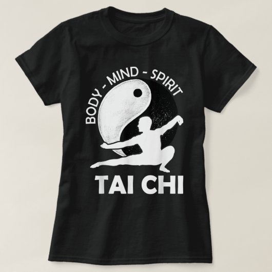 Tai Chi - Spirituele Yin Yang Mind Body Wellness M T-shirt (Design voorkant)