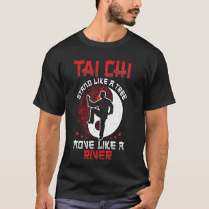 Tai Chi staat als een boom vechtkunst Spiritueel Y T-shirt