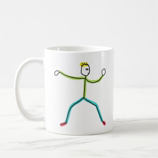 Tai Chi Stickman Koffiemok (Links)