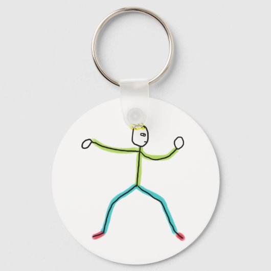 Tai Chi Stickman Sleutelhanger (Voorkant)