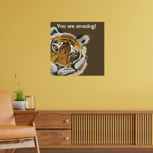 Tai Chi Tiger Amazing Face Sjabloon Poster