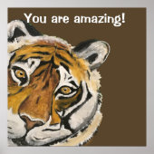 Tai Chi Tiger Amazing Face Sjabloon Poster (Voorkant)