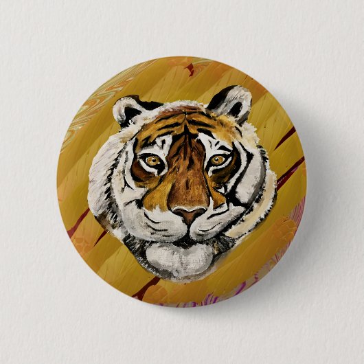 Tai Chi Tiger & Grace Ronde Button 5,7 Cm (Voorkant)