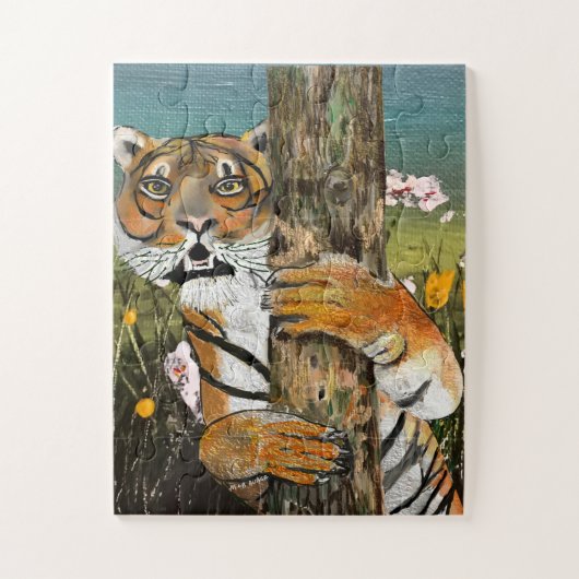 Tai Chi Tiger Illustratie Legpuzzel (Verticaal)