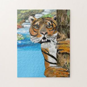 Tai Chi Tiger Illustratie Legpuzzel