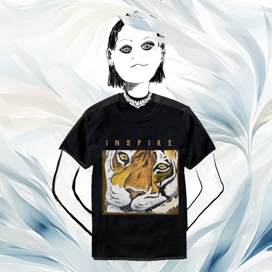 Tai Chi Tiger, personaliseer tekst T-shirt