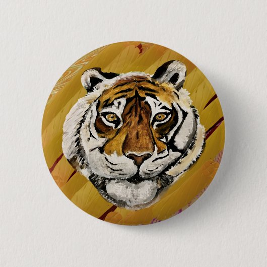 Tai Chi Tiger symbolisch Ronde Button 5,7 Cm (Voorkant)