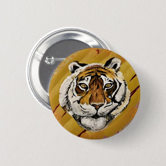 Tai Chi Tiger symbolisch Ronde Button 5,7 Cm (Voorkant /achterkant)