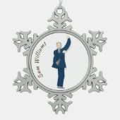 Tai Chi Tin Sneeuwvlok Ornament (Voorkant)