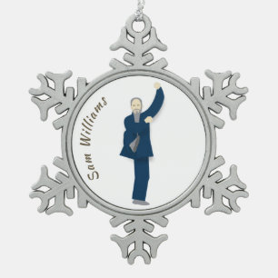 Tai Chi Tin Sneeuwvlok Ornament
