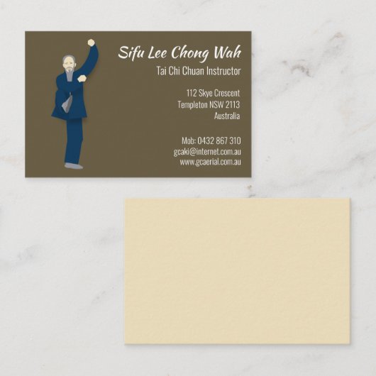 Tai Chi Visitekaartje (Voorkant / Achterkant)