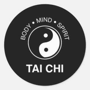 Tai Chi voor het lichaam van de geest Wellness Yin Ronde Sticker