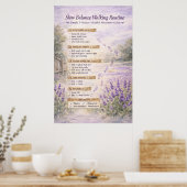 Tai Chi Wandel Rustieke Routine Kaart | Poster (Keuken)