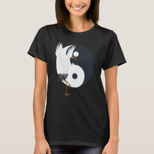 Tai Chi Witte Kraanvogel Yin Yang Qi Gong Chinese T-shirt