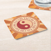 Tai Chi Yin Yang Kartonnen Onderzetters (Schuin)