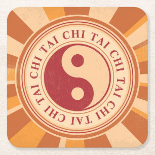 Tai Chi Yin Yang Kartonnen Onderzetters