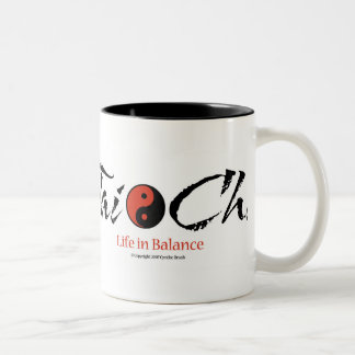 Tai Chi Yin/Yang 'Life in Balance' Twee toonMok Tweekleurige Koffiemok