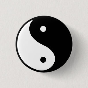 TAi chi YIN & YANG SYMBOL Ronde Button 3,2 Cm