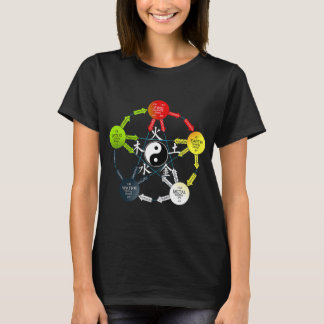 Tai Chi Yin Yang Vijf Chinese elementen T-shirt