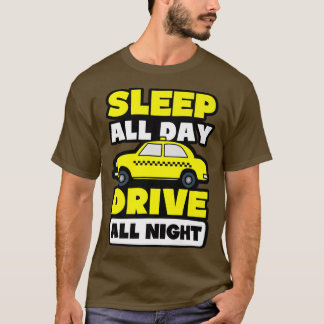 Tai-driver voor het hele nachtontwerp voor de slaa t-shirt