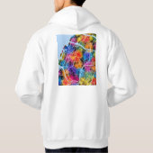 Taichung City Taiwan City Map Hoodie (Achterkant)