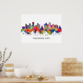 Taichung City Taiwan Skyline Poster (Keuken)
