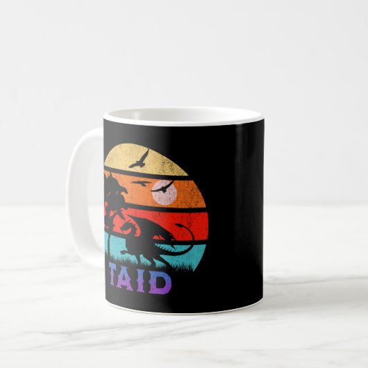 Taid Retro Sunset Dragon Grootvader Koffiemok (Voorkant links)