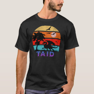 Taid Retro Sunset Dragon Grootvader T-shirt