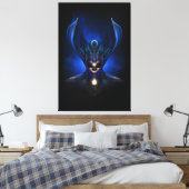 Taidushan Sai Shadow Blauw RB BLK Canvas Print (Insitu (Slaapkamer))