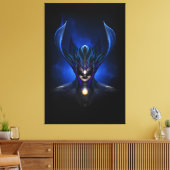 Taidushan Sai Shadow Blauw RB BLK Canvas Print (Insitu (Woonkamer))