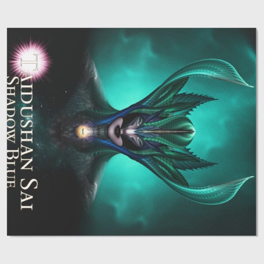 Taidushan Sai Shadow Blue Emerald Light Wrapping Cadeaupapier (Vlak)