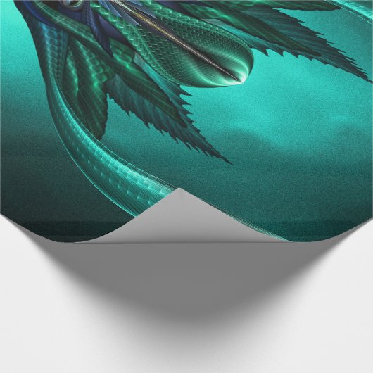 Taidushan Sai Shadow Blue Emerald Light Wrapping Cadeaupapier (Hoek)