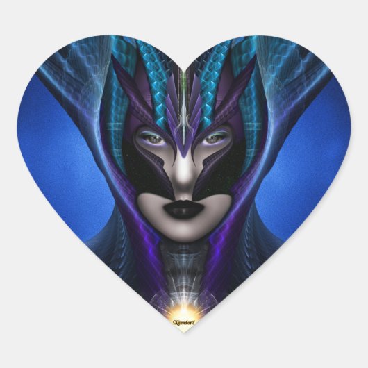 Taidushan Sai Shadow Blue Heart Stickers (Voorkant)