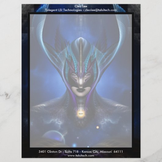 Taidushan Sai Shadow Blue Letterhead Briefhoofd (Voorkant)