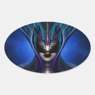 Taidushan Sai Shadow Blue Ovale Stickers