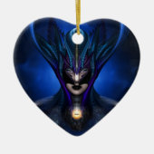 Taidushan Sai Shadow Blue RB Portret Keramisch Ornament (Voorkant)