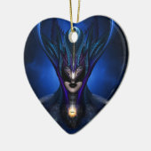 Taidushan Sai Shadow Blue RB Portret Keramisch Ornament (Links)