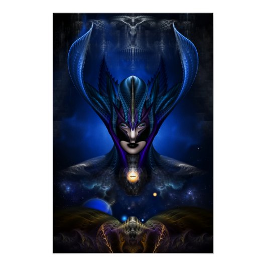 Taidushan Sai Shadow Blue RB Portret Perfect Post Poster (Voorkant)