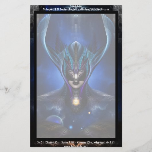 Taidushan Sai Shadow Blue Stationery Briefpapier (Voorkant)